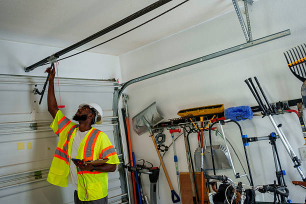 Professional Garage Door Panel Replacement technician working in Tulsa, OK